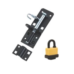 Hardware Solutions Gate Bolt Kit Black 130mm
