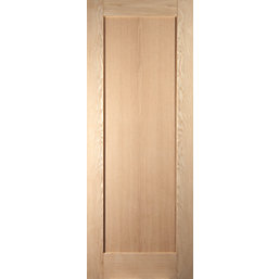 Jeld-Wen  Unfinished Oak Veneer Wooden 1-Panel Shaker Internal Door 2040mm x 726mm