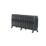 Arroll 470mm x 1074mm 3992BTU Black / Silver Cast Iron 3 Column Radiator