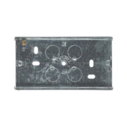 Appleby  2-Gang Galvanised Steel  Back Box 47mm