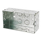 Appleby  2-Gang Galvanised Steel Back Box 47mm
