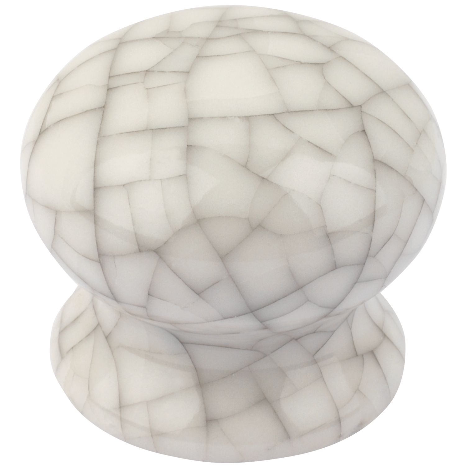Smith & Locke Traditional Cabinet Door Knobs Porcelain Crackled Cream 38mm 2 Pack (2946V)