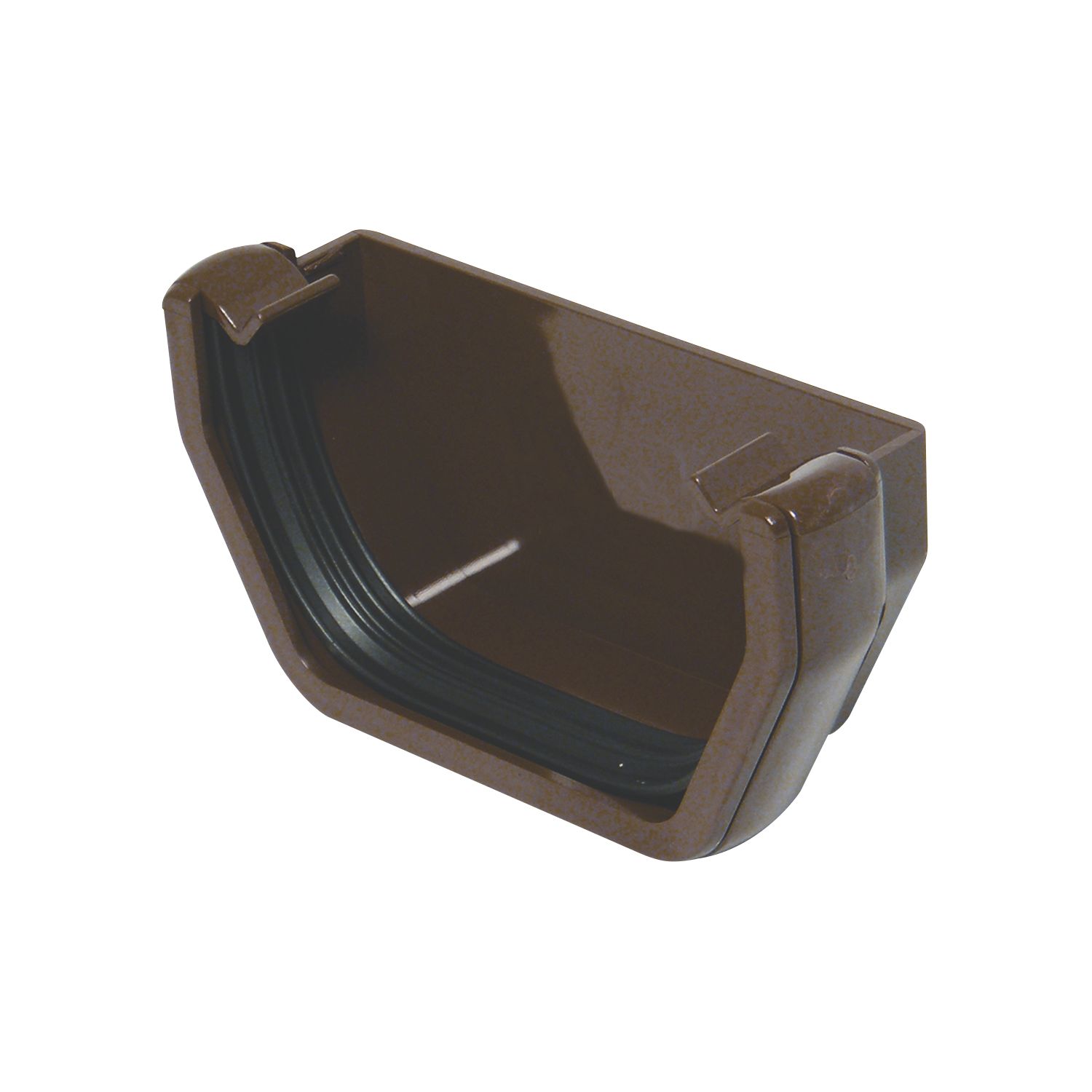 FloPlast Square External Stop End Brown 114mm (29478)