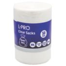L-PRO  Clear Bin Liners 80Ltr 50 Pack