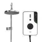 Triton ENlight White / Chrome 9.5kW Thermostatic Overhead Shower with UNIQ Kit