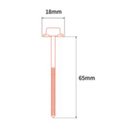 Onduline  Corrugated Bitumen Fixing Nails  Brown 65mm x 18mm 100 Pack