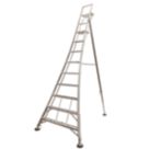 Werner Aluminium 3.39m 9 Step Swingback Platform Step Ladder