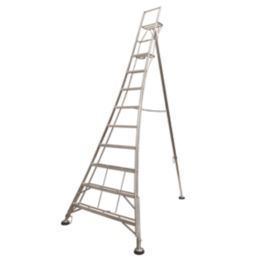 Werner Aluminium 3.39m 9 Step Swingback Platform Step Ladder
