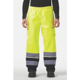 Helly Hansen UC-ME Waterproof Hi Vis Trousers Yellow / Ebony 41" W 33.7" L