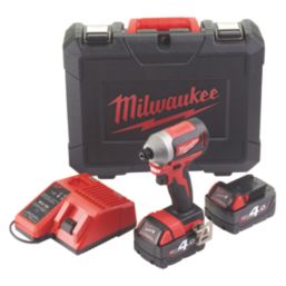 Milwaukee M18 CBLID-402C 18V 2 x 4.0Ah Li-Ion RedLithium Brushless Cordless Impact Driver