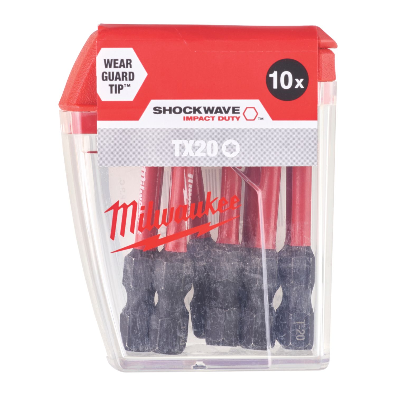 Milwaukee SHOCKWAVE 1/4" 50mm Hex Shank TX20 Screwdriver Bits 10 Pack (294GE)