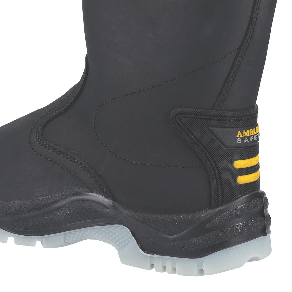 Amblers Steel FS209 Safety Rigger Boots For Men - Water Resistant, Steel Toe, Black, Size 12 US
