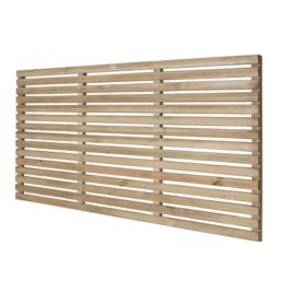 Forest  Single-Slatted  Fence Panels Natural Timber 6' x 3' Pack of 5