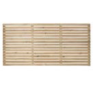 Forest  Single-Slatted  Garden Fence Panel Natural Timber 6' x 3' Pack of 5