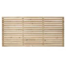 Forest  Single-Slatted  Fence Panels Natural Timber 6' x 3' Pack of 5