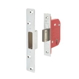 ERA Fire Rated  5 Lever Chrome Mortice Deadlock 64mm Case - 44mm Backset