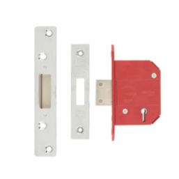 ERA Fire Rated  5 Lever Chrome Mortice Deadlock 64mm Case - 44mm Backset