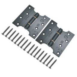 Eclipse  Matt Black Grade 7 Fire Rated Parliament Hinges 102mm x 102mm 2 Pack