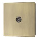 LAP  1-Gang F-Type Coaxial TV / FM Socket Antique Brass