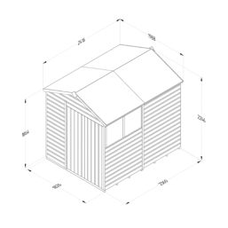 Forest Beckwood 6' x 7' 6" (Nominal) Apex Shiplap Timber Shed