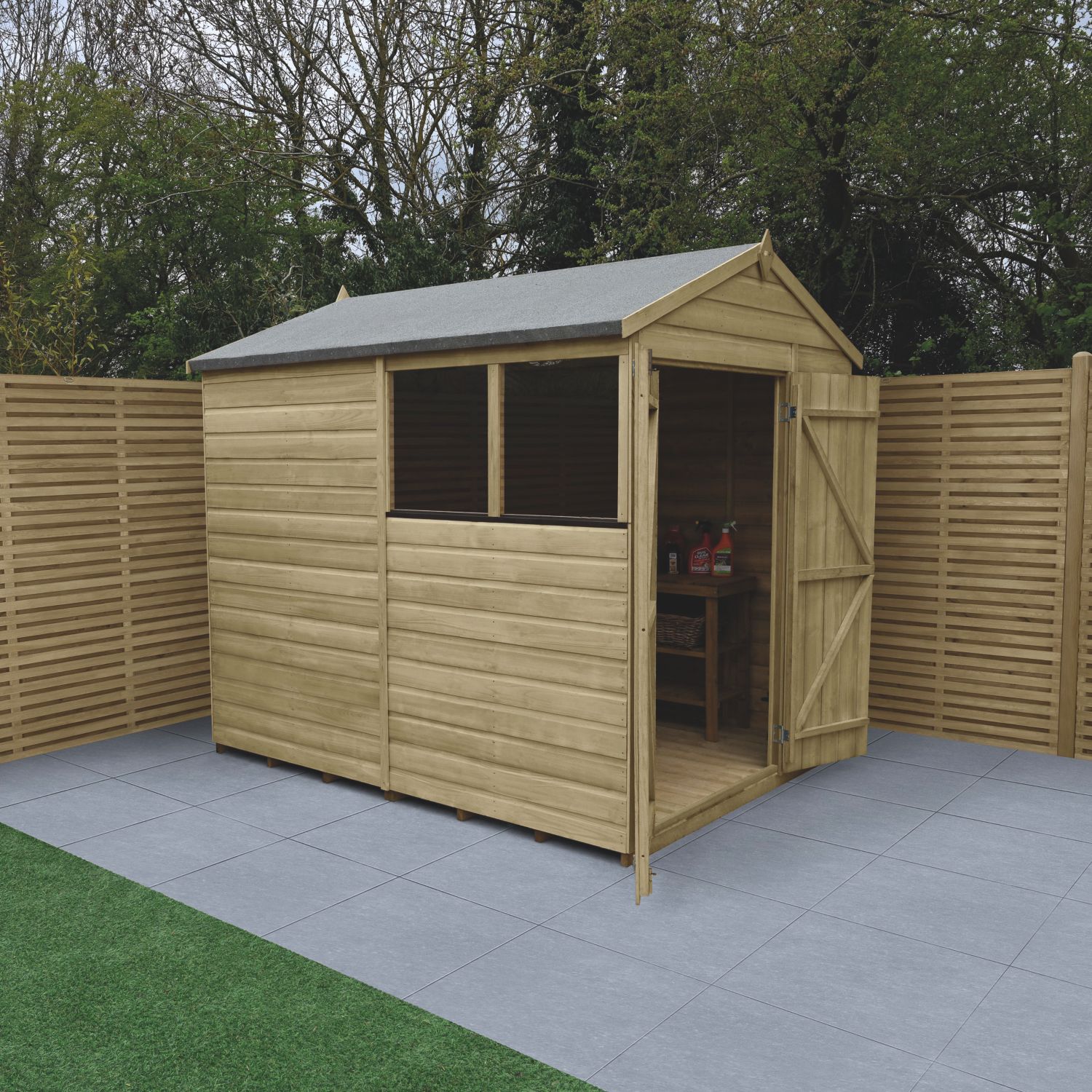 Forest Beckwood 6' x 7' 6" (Nominal) Apex Shiplap Timber Shed (294PW)