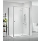 Triton Neo Six  Framed Rectangular Sliding Door Shower Enclosure  Chrome  1100mm x 900mm x 1850mm