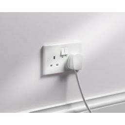 Knightsbridge  13A 2-Gang SP Switched Smart Socket White