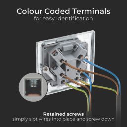 British General Nexus Metal 13A Unswitched Fused Spur  Polished Chrome