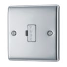 British General Nexus Metal 13A Unswitched Fused Spur  Polished Chrome