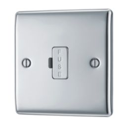British General Nexus Metal 13A Unswitched Fused Spur  Polished Chrome