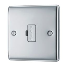 British General Nexus Metal 13A Unswitched Fused Spur  Polished Chrome