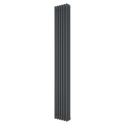 Azur 1800mm x 290mm 3410BTU Anthracite Vertical 3 Column Radiator
