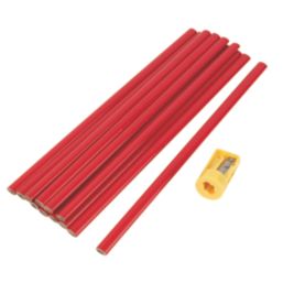 Essentials 300mm Carpenters Pencils HB 12 Pack