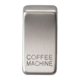 Knightsbridge 'COFFEE MACHINE' Switch Cover Brushed Chrome