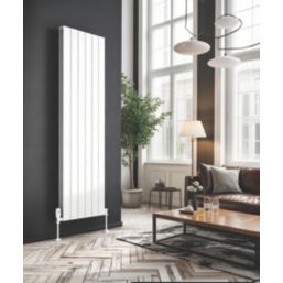 Reina Harley Double 1600mm x 490mm 4294BTU White Vertical Designer Radiator
