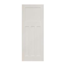 Primed White Wooden 4-Panel Shaker Internal Edwardian-Style Door 1981mm x 762mm