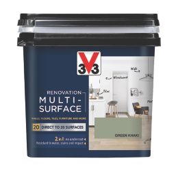 V33 750ml Green Khaki Satin Acrylic Multi Surface Paint