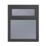 Crystal  Top Opening Obscure Triple-Glazed Casement Anthracite on White uPVC Window 905mm x 1115mm