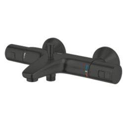 Grohe QuickFix Precision Start Matt Black 70mm Wall Mounted Dual Control Thermostatic Shower Mixer Tap