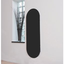 Towelrads Vetro Soap 1380mm x 500mm 1651BTU Black Vertical Designer Radiator