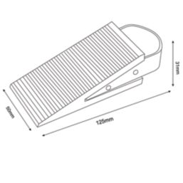 Smith & Locke Door Stop Wedge with Stainless Steel Handle Black