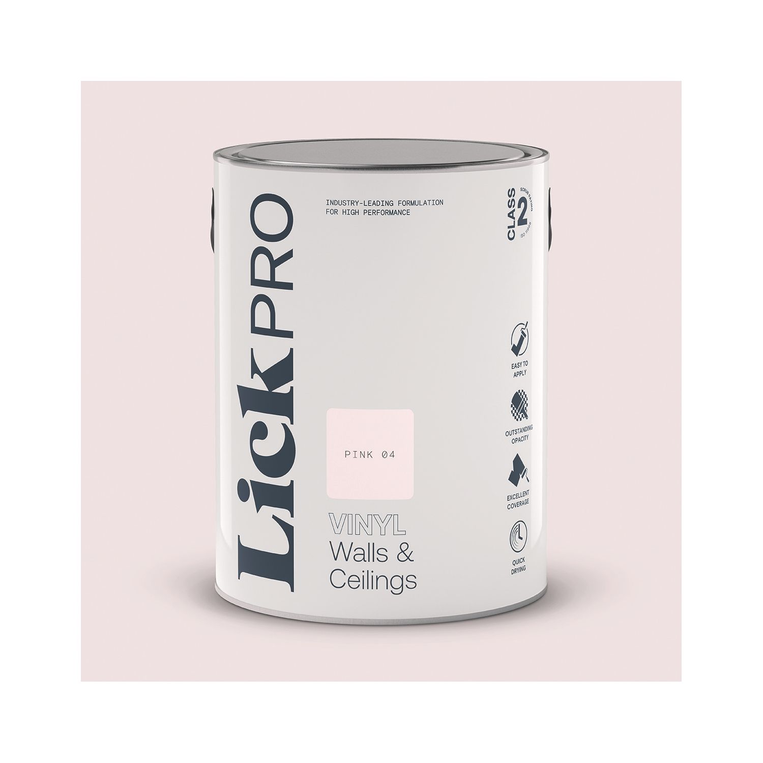 LickPro 5Ltr Pink 04 Vinyl Matt Emulsion Paint (295TM)