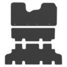 Car Mat Co. Renault Trafic Mini Bus 2014 on Rubber Car Mats 3 Piece Set