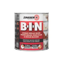 Zinsser B-I-N 1Ltr White Matt Stain Block Interior Multi Surface Primer