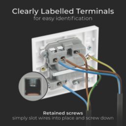 British General 900 Series 13A Switched Fused Spur with LED White