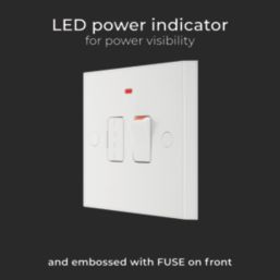 British General 900 Series 13A Switched Fused Spur with LED White