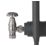 Arroll UK-10 15mm x 1/2" Black Nickel Angled & L/S Traditional Manual Radiator Valve & Lockshield