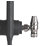 Arroll UK-10 Black Nickel Angled Manual Radiator Valve & Lockshield  15mm x 1/2"