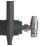 Arroll UK-10 15mm x 1/2" Black Nickel Angled & L/S Traditional Manual Radiator Valve & Lockshield