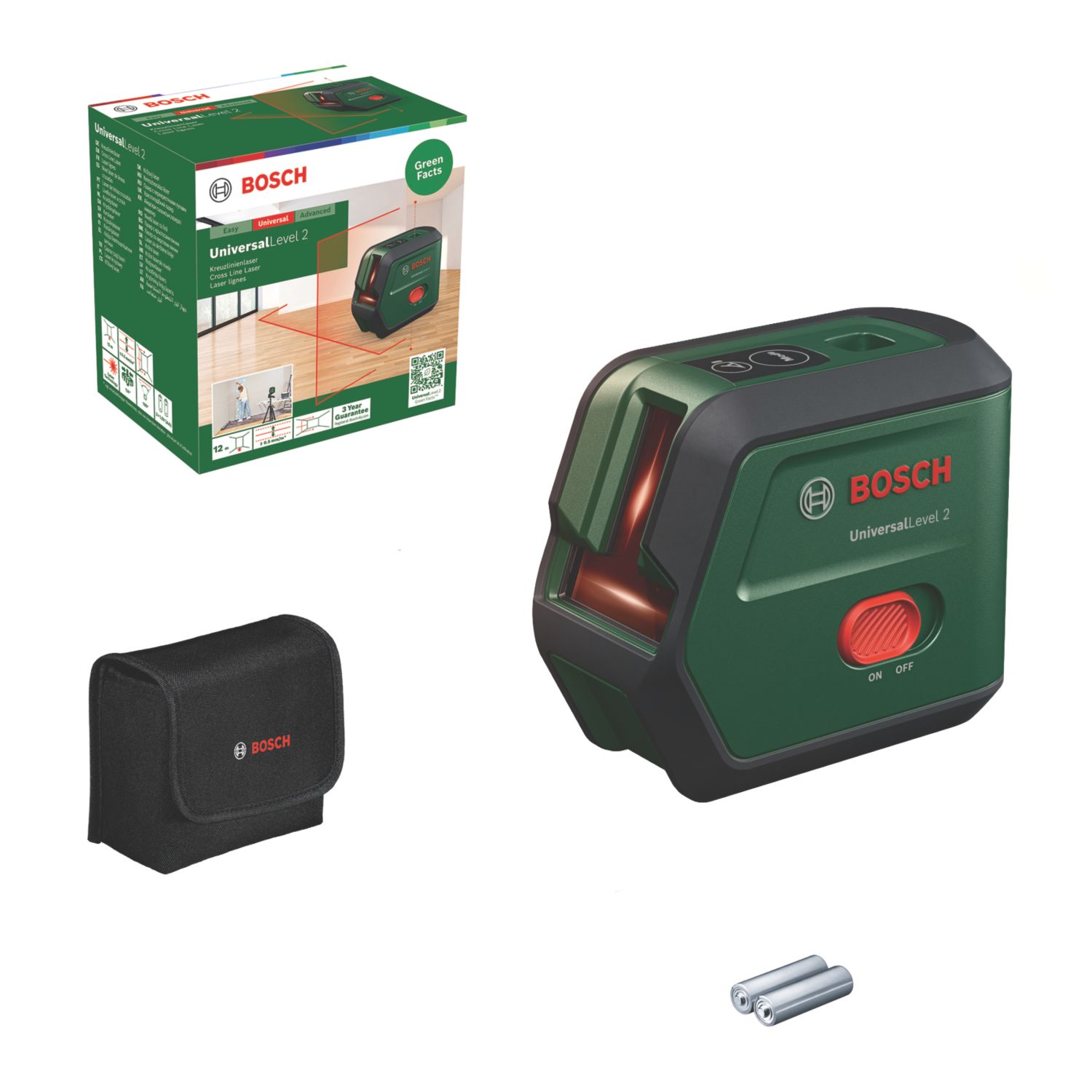 Bosch 0603663F00 Red Self-Levelling Cross-Line Line Laser (296EY)